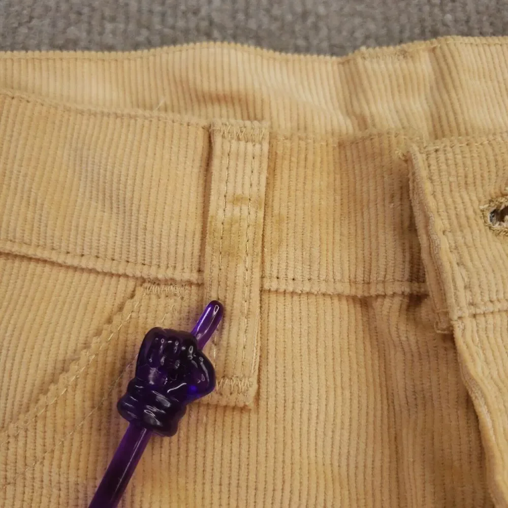 Vintage Levis 519 Corduroy Pants Mens 28x32 Orange Peach Straight Skinny 90s 80s